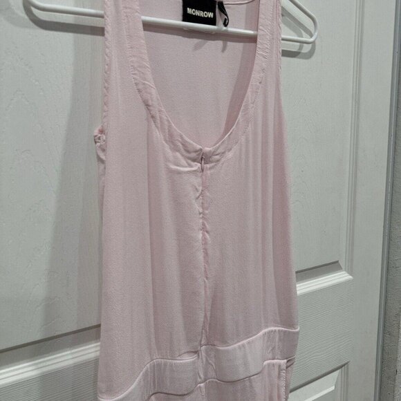 Women’s revolve exclusive monrow pink jumpsuit Size Xsmall Xs Rayon - Picture 3 of 9